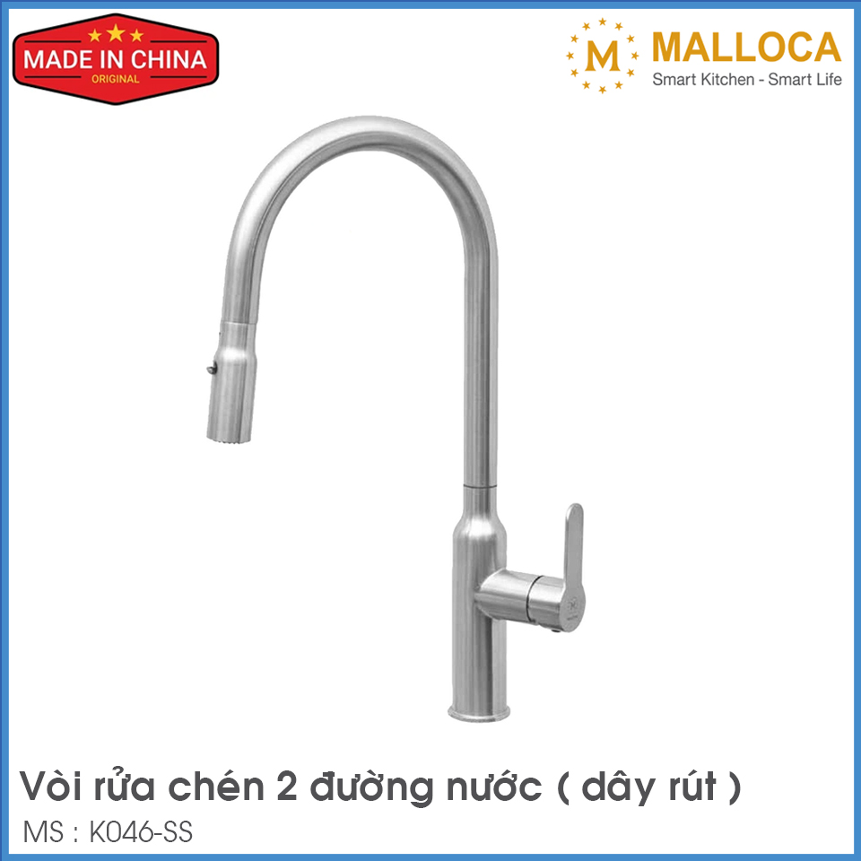 Vòi Chậu Rửa Chén Malloca K046-SS