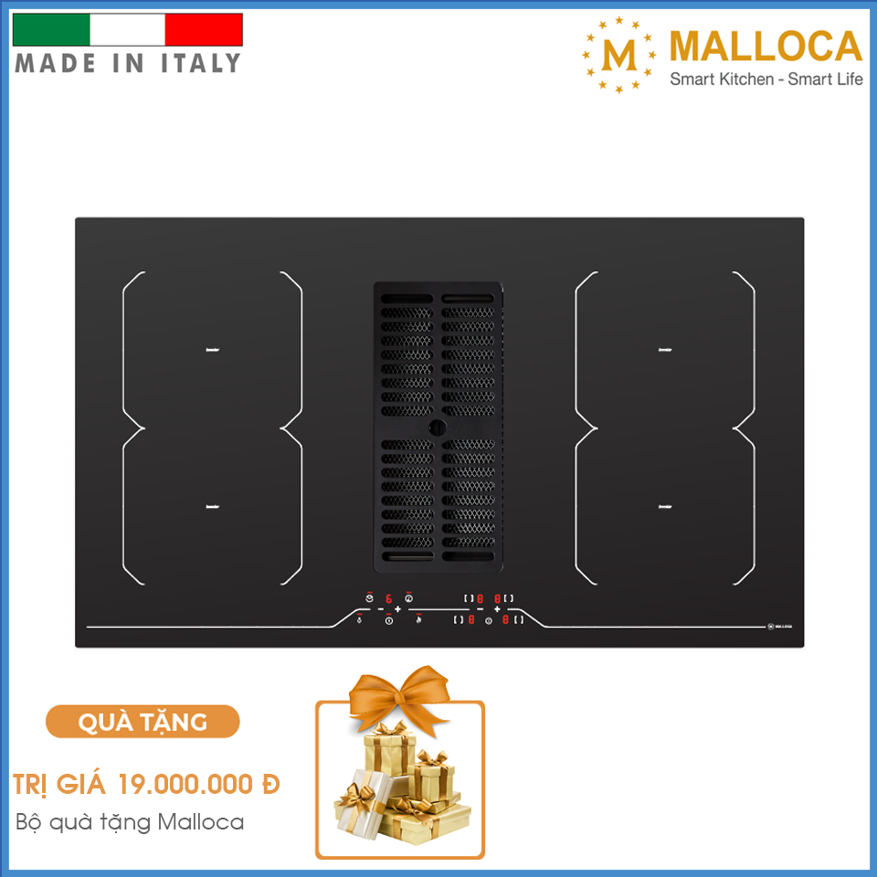 Bếp Từ Kết Hợp Máy Hút Mùi Malloca HIH-864