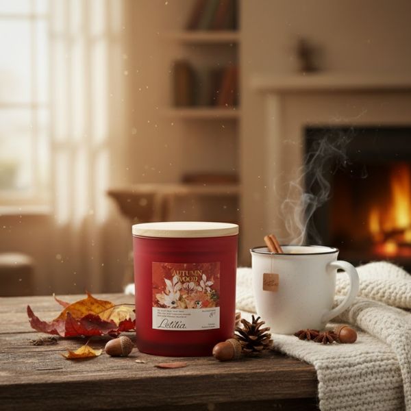 Nến thơm Autumn Wood - Hương gỗ ấm sâu, giúp cảm xúc lắng lại