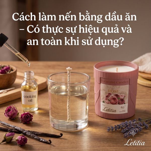 Cách làm nến bằng dầu ăn – Có thực sự hiệu quả và an toàn khi sử dụng?