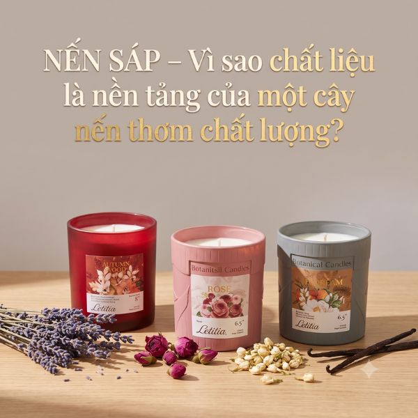 Nến sáp – Vì sao chất liệu là nền tảng của một cây nến thơm chất lượng?
