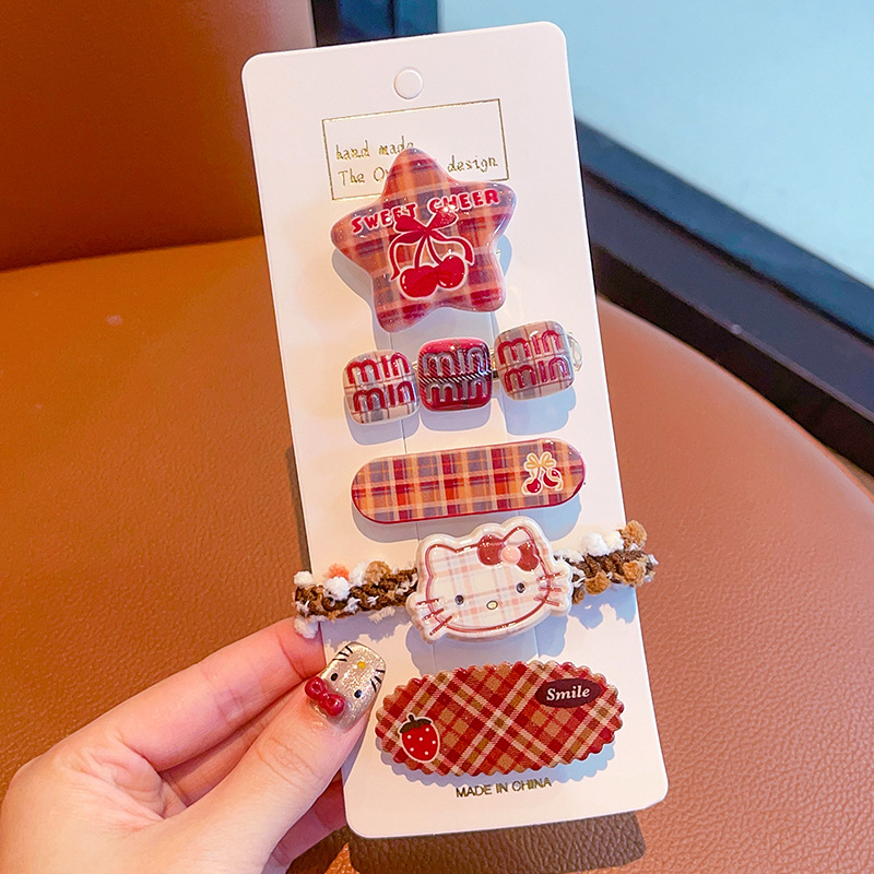 COMBO 5 VĨ ( 17K/ VĨ) VĨ 5 KẸP MÁI BUỘC TÓC KITTY MS1143