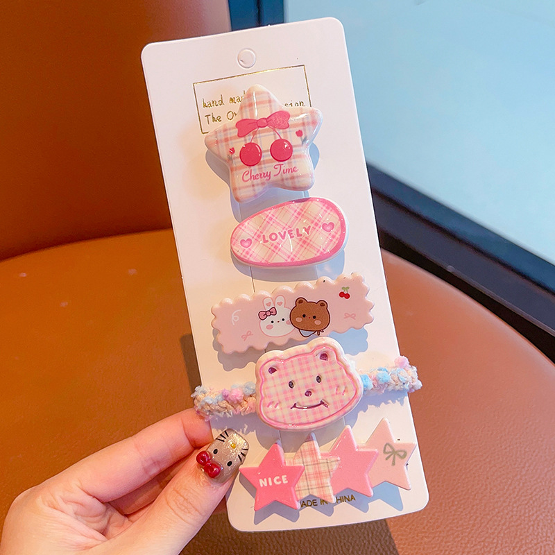 VĨ 5 KẸP MÁI BUỘC TÓC KITTY MS1143