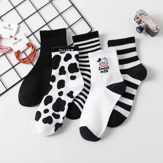 SET 5 ĐÔI TẤT BÒ SỮA CỔ CAO