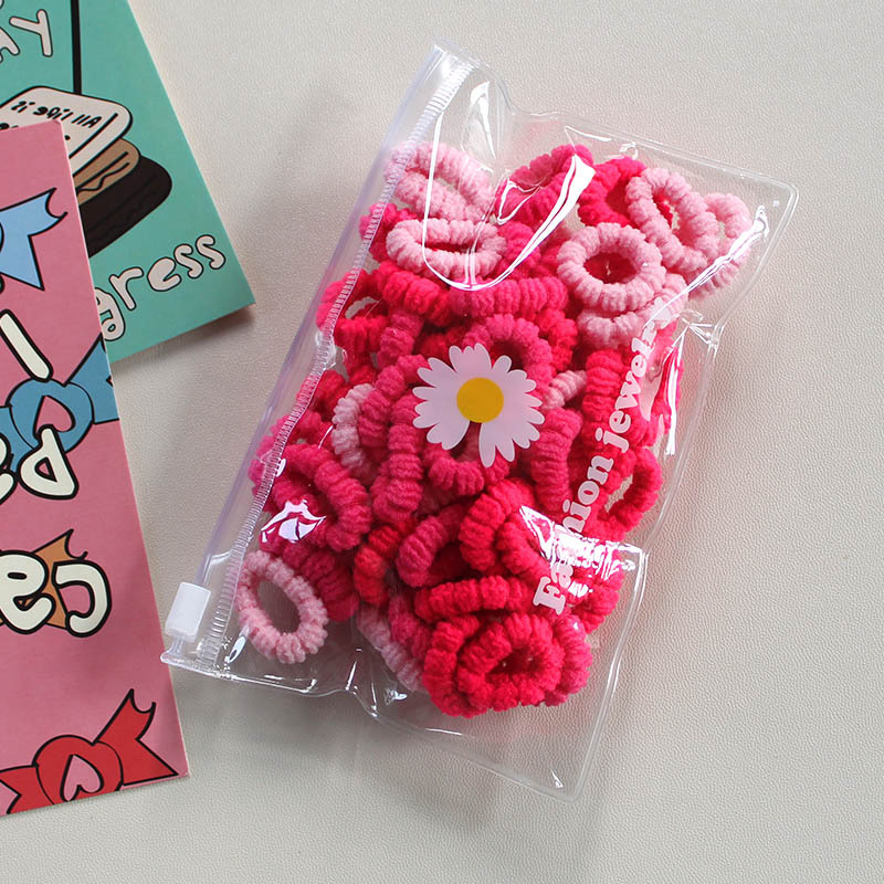 COMBO 5 TÚI (8.5K/ TÚI) TÚI ZIP 100 CHUN BUỘC TÓC HOA MỀM CHO BÉ 1136