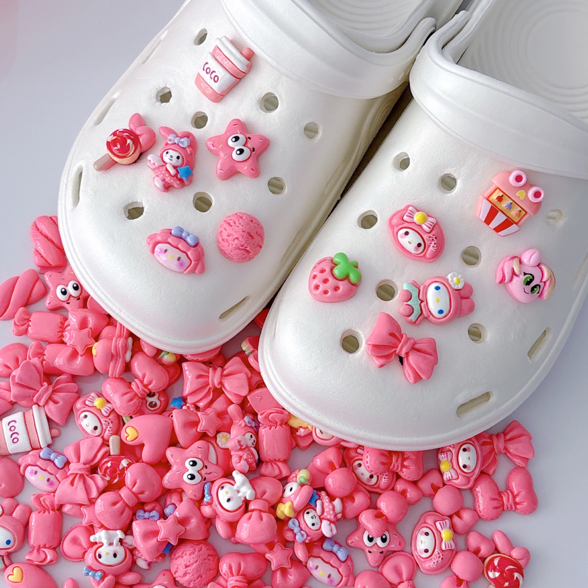 COMBO 5 SET (50 CÁI) NÚT GẮN DÉP CROSS- CHARM GẮN DÉP