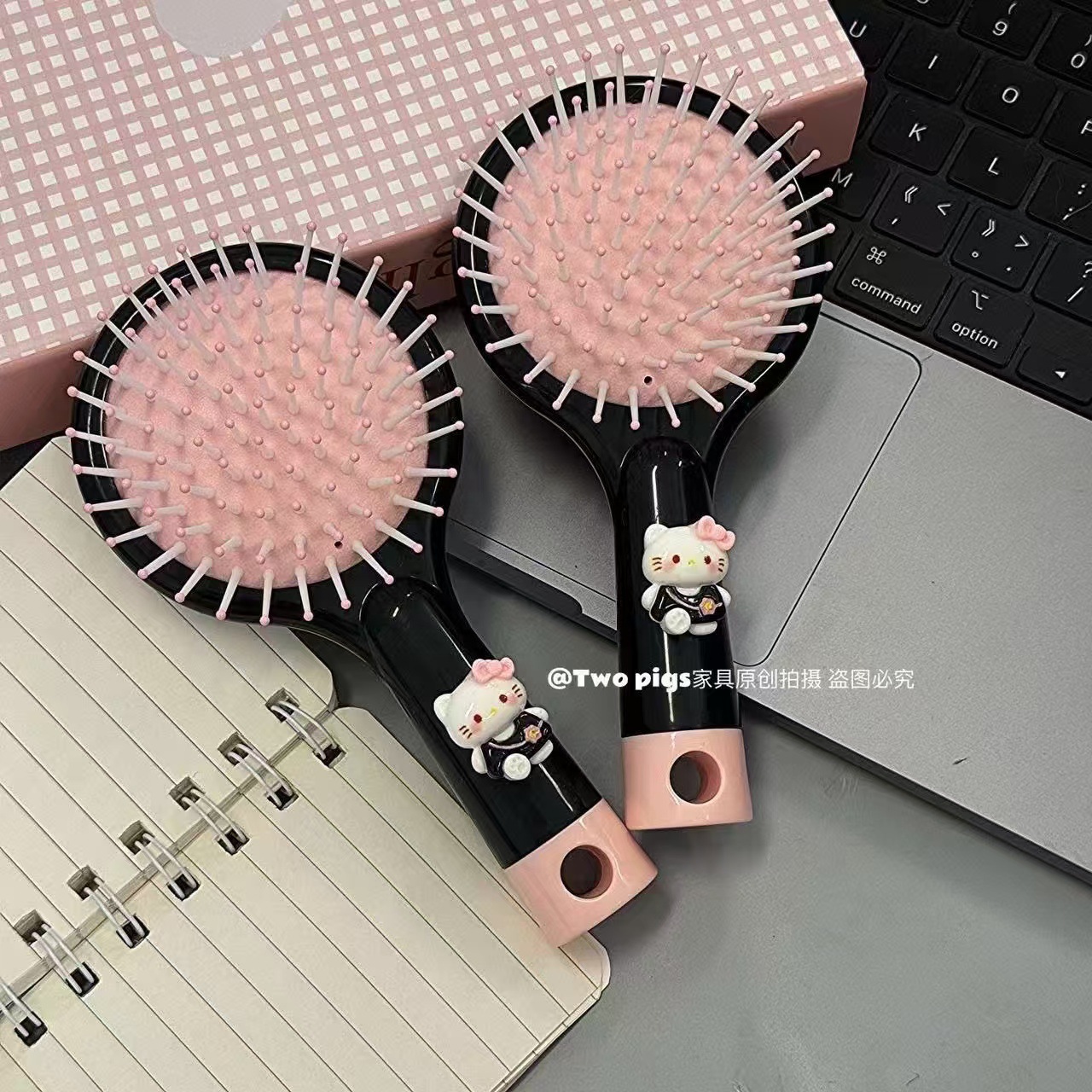 COMBO 5 CÁI (16K/CÁI) LƯỢC KÈM GƯƠNG KITTY ĐEN- MS1157