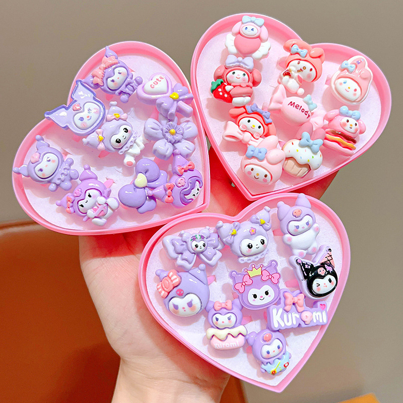 COMBO 5 HỘP (19K/ HỘP) HỘP 9 NHẪN SANRIO CHO BÉ