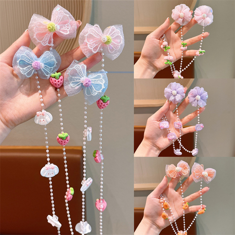 COMBO 5 SET- SET 2 KẸP MÁI THẮT BÍM DÀI PHỐI HẠT