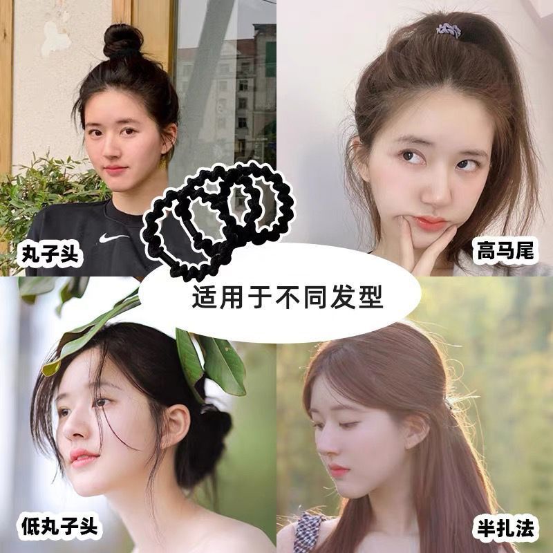 SET 10 DÂY BUỘC TÓC THỪNG SẲN 2 MẪU: ĐEN/ MIX MÀU (1)