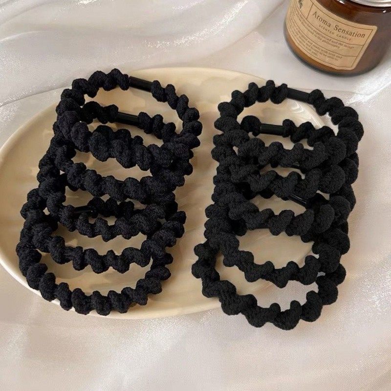 SET 10 DÂY BUỘC TÓC THỪNG SẲN 2 MẪU: ĐEN/ MIX MÀU (1)