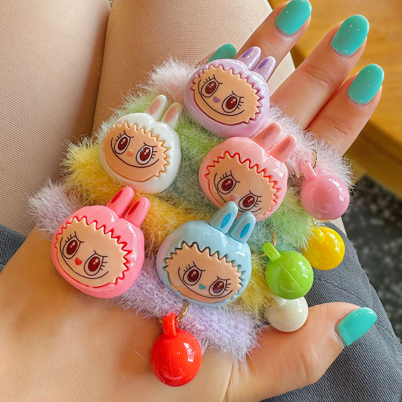 COMBO 10 BUỘC LÔNG NHỎ LABUBU ĐÍNH HẠT MS1114