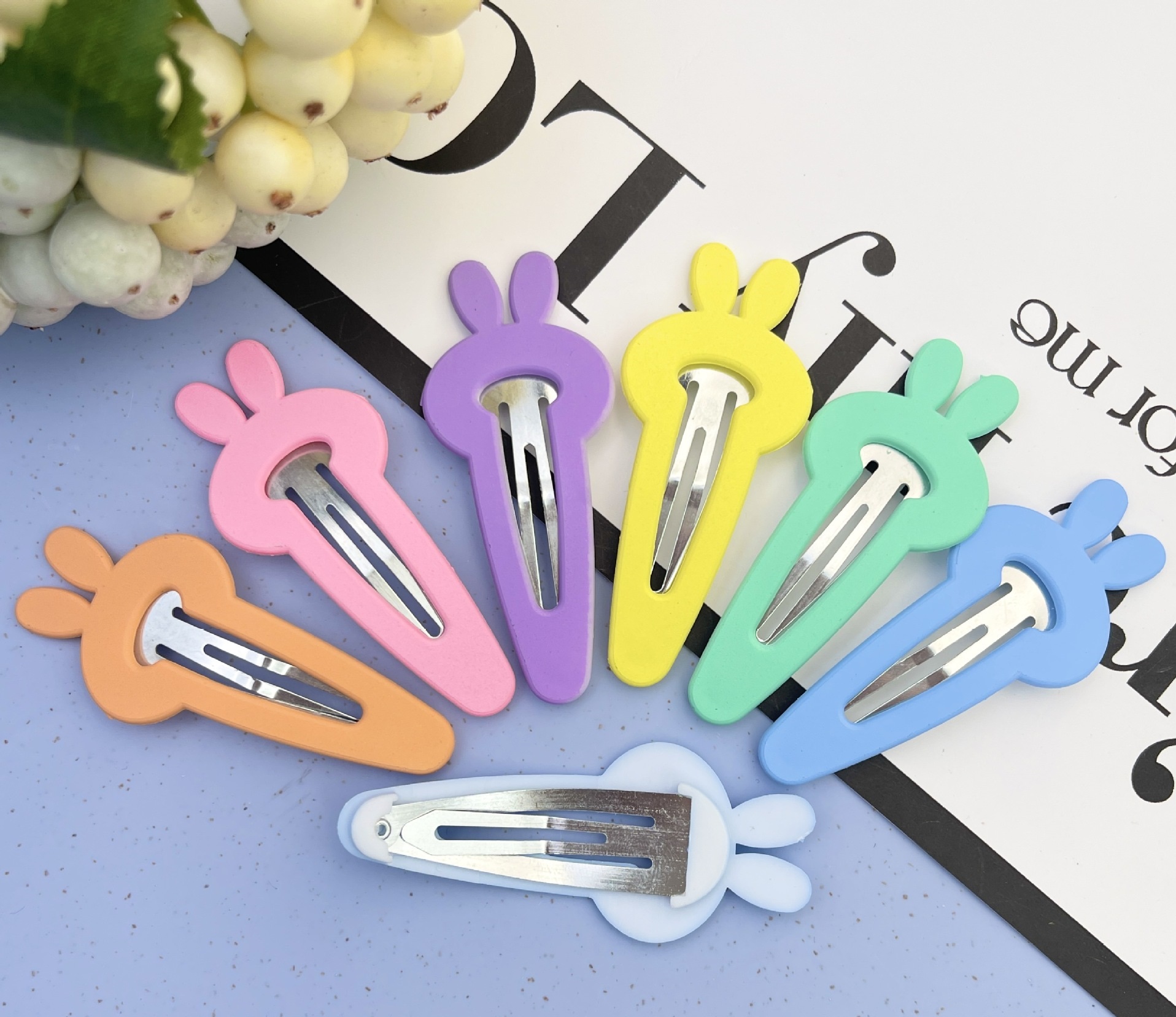 COMBO 100 KẸP MÁI NHÁM TRÁI TIM MÀU PASTEL MS1119 (1)