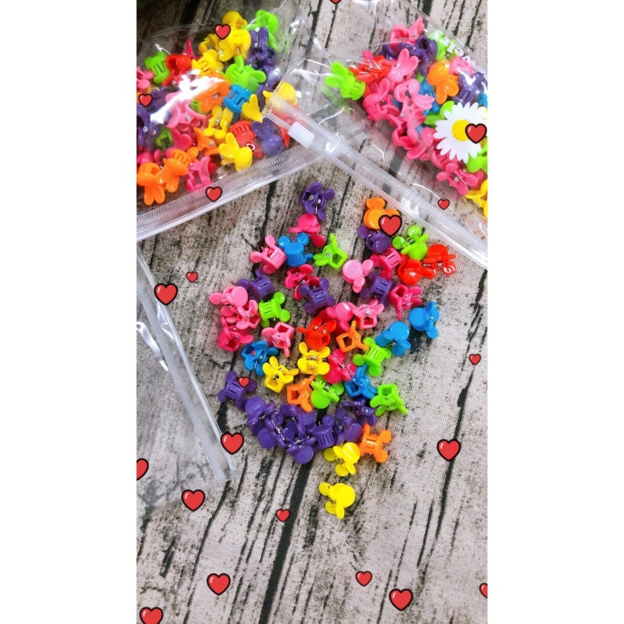 COMBO 10 SET - 50 KẸP CÀNG CUA MINI TÚI ZIP