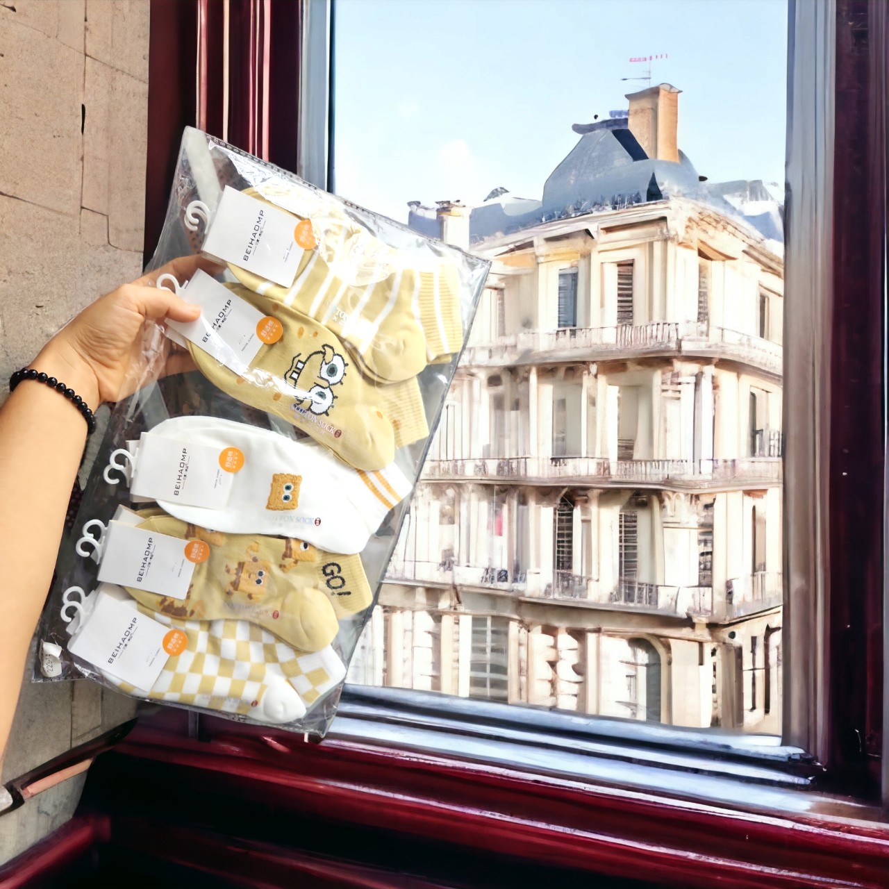 COMBO 5 SET (61K/SET) LỐ 10 ĐÔI VỚ NGẮN HÀNG COTTON XỊN