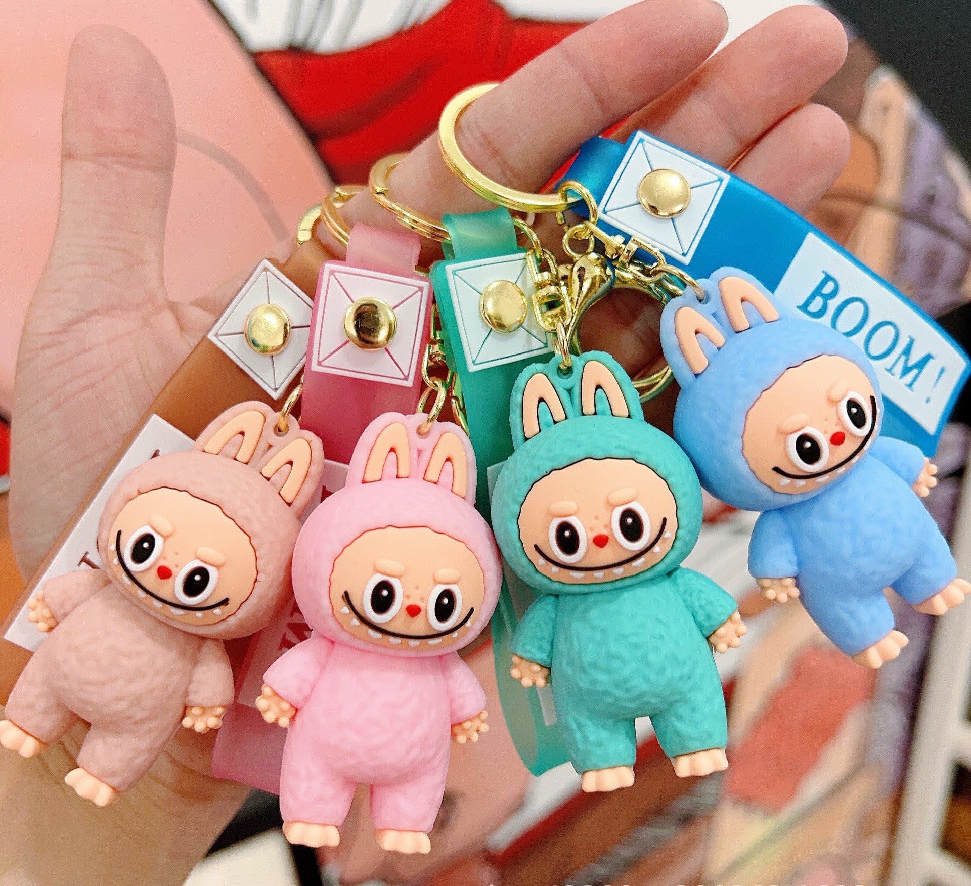 MÓC KHÓA DẺO CÓ DÂY BOOM LABUBU (1)