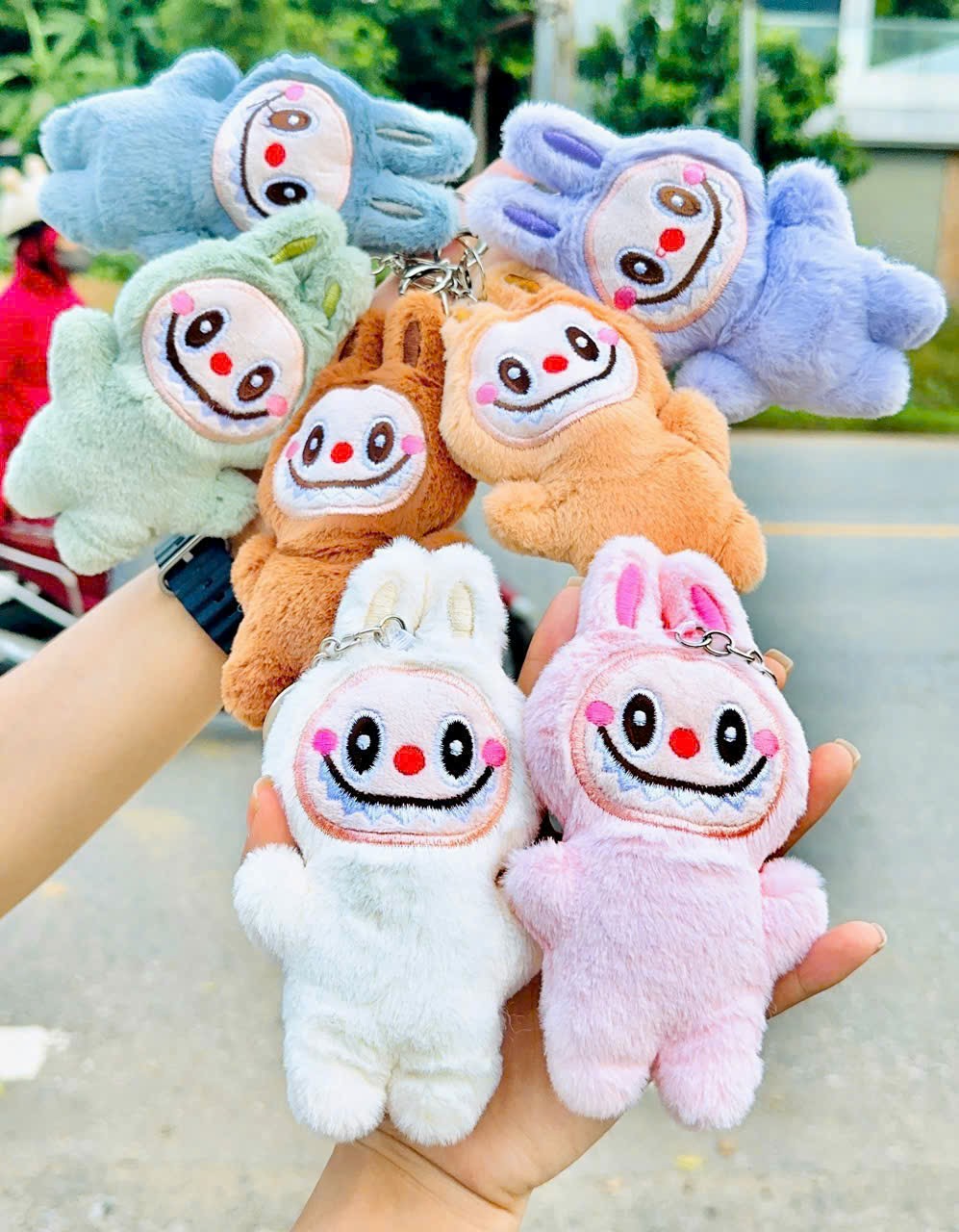 MÓC KHÓA BÔNG LABUBU KHÓA TRẮNG MS1113 (1)