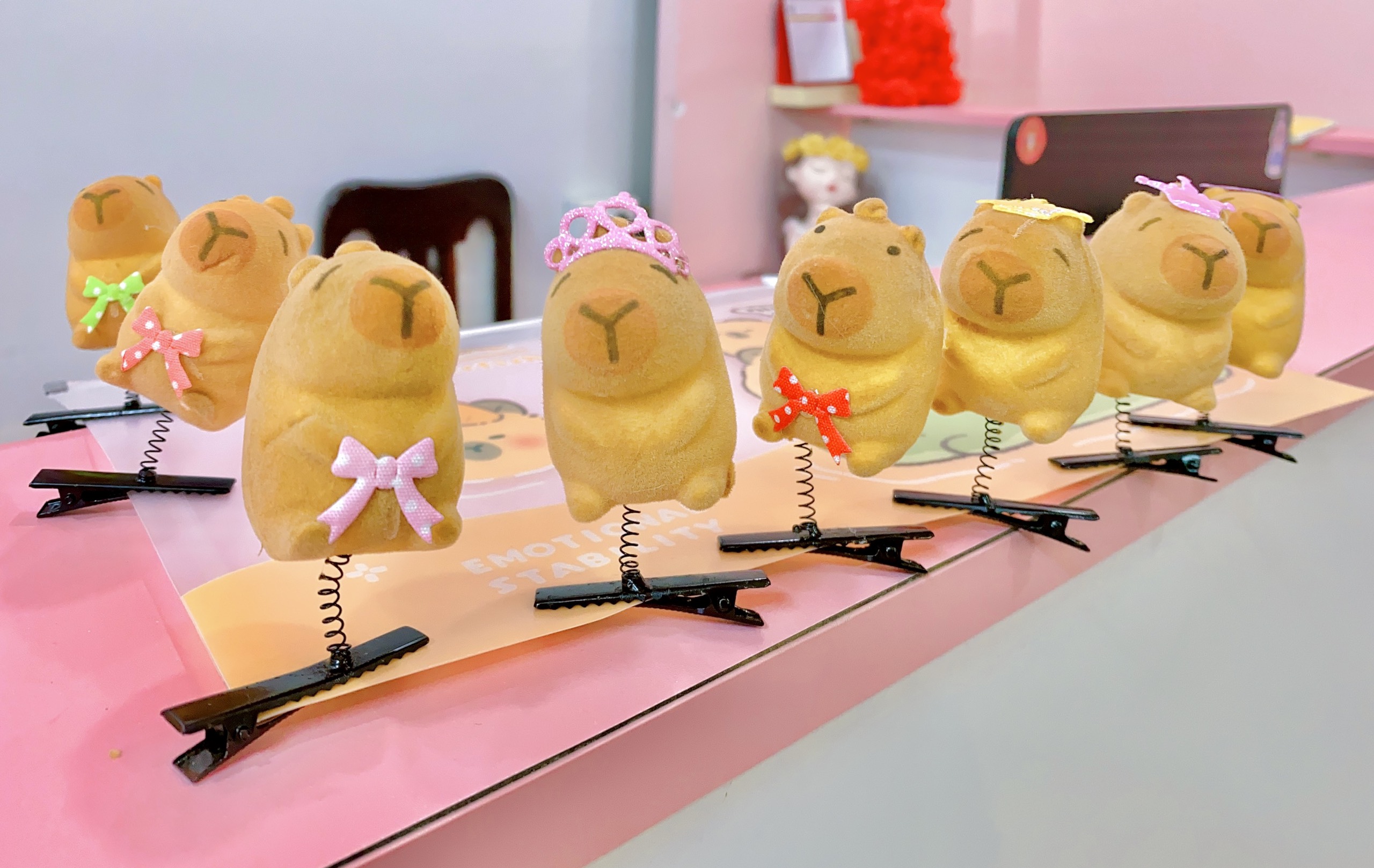 COMBO 10 CÁI - KẸP MÁI LÒ XO CAPYBARA