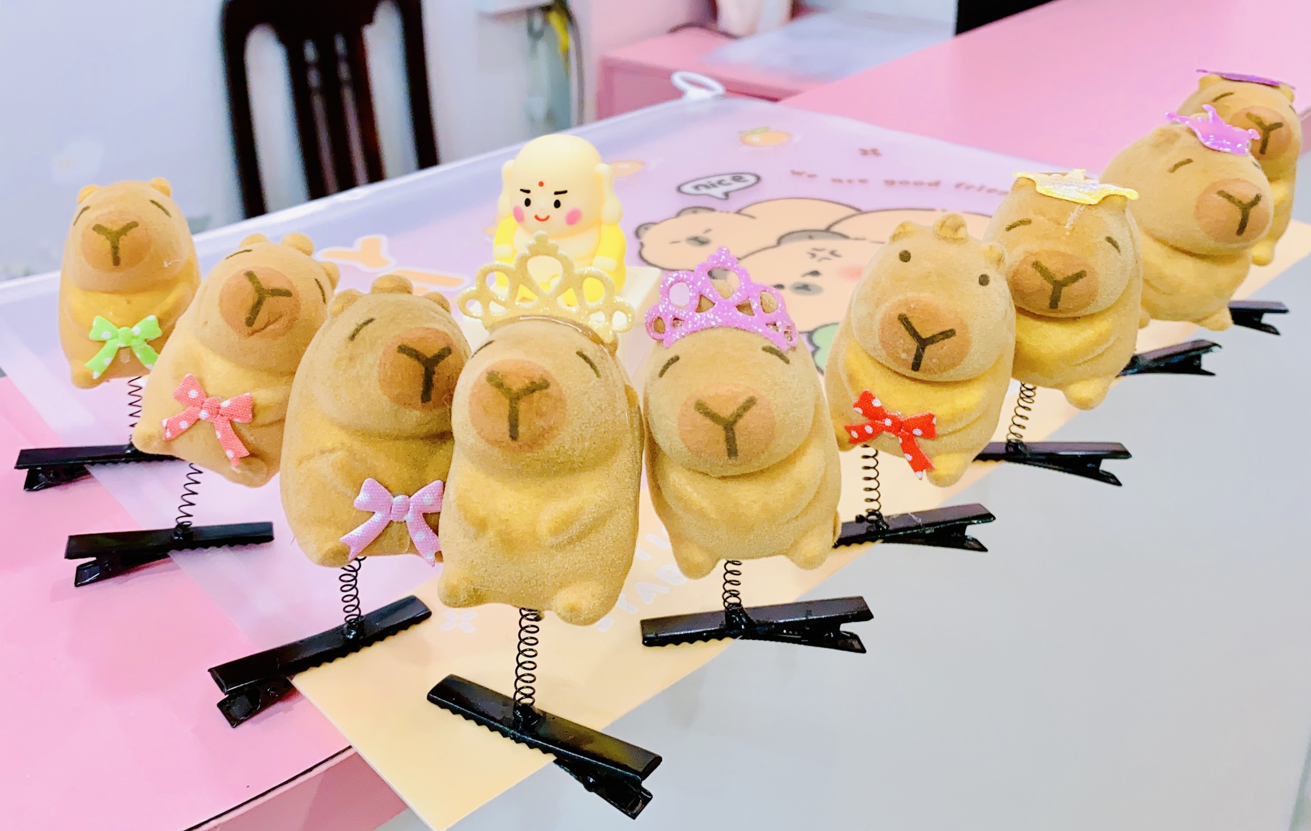 COMBO 10 CÁI - KẸP MÁI LÒ XO CAPYBARA