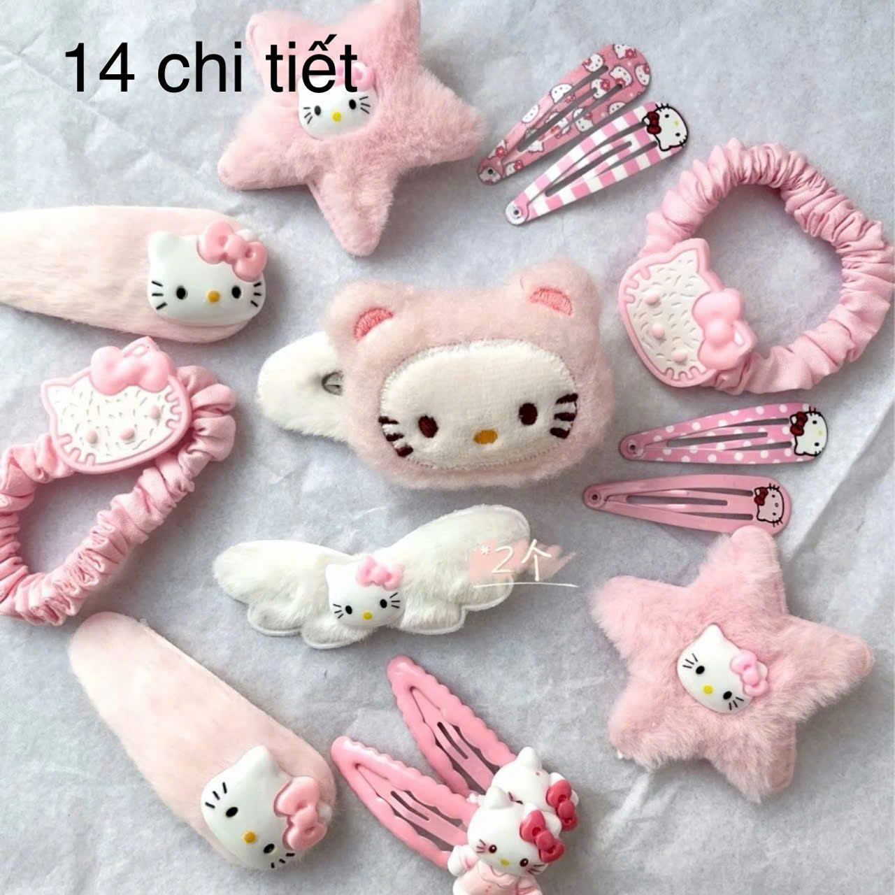 COMBO 5 SET (30K/ SET) SET KẸP TÓC KITTY 14 CHI TIẾT