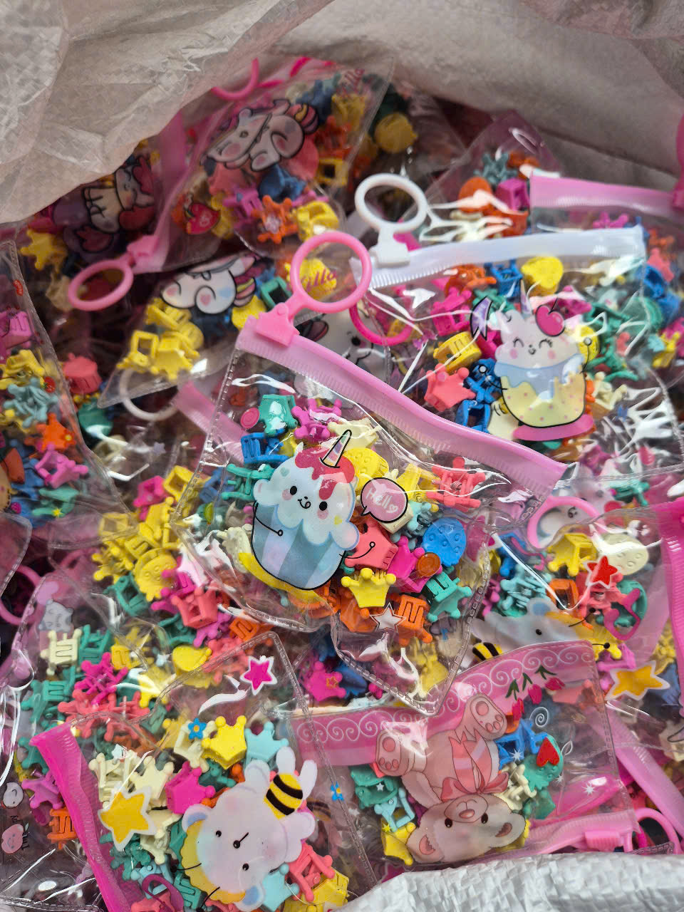 COMBO 5 (6K/SET)- SET TÚI ZIP 20 KẸP CÀNG CUA MINI HOẠT HÌNH CHO BÉ