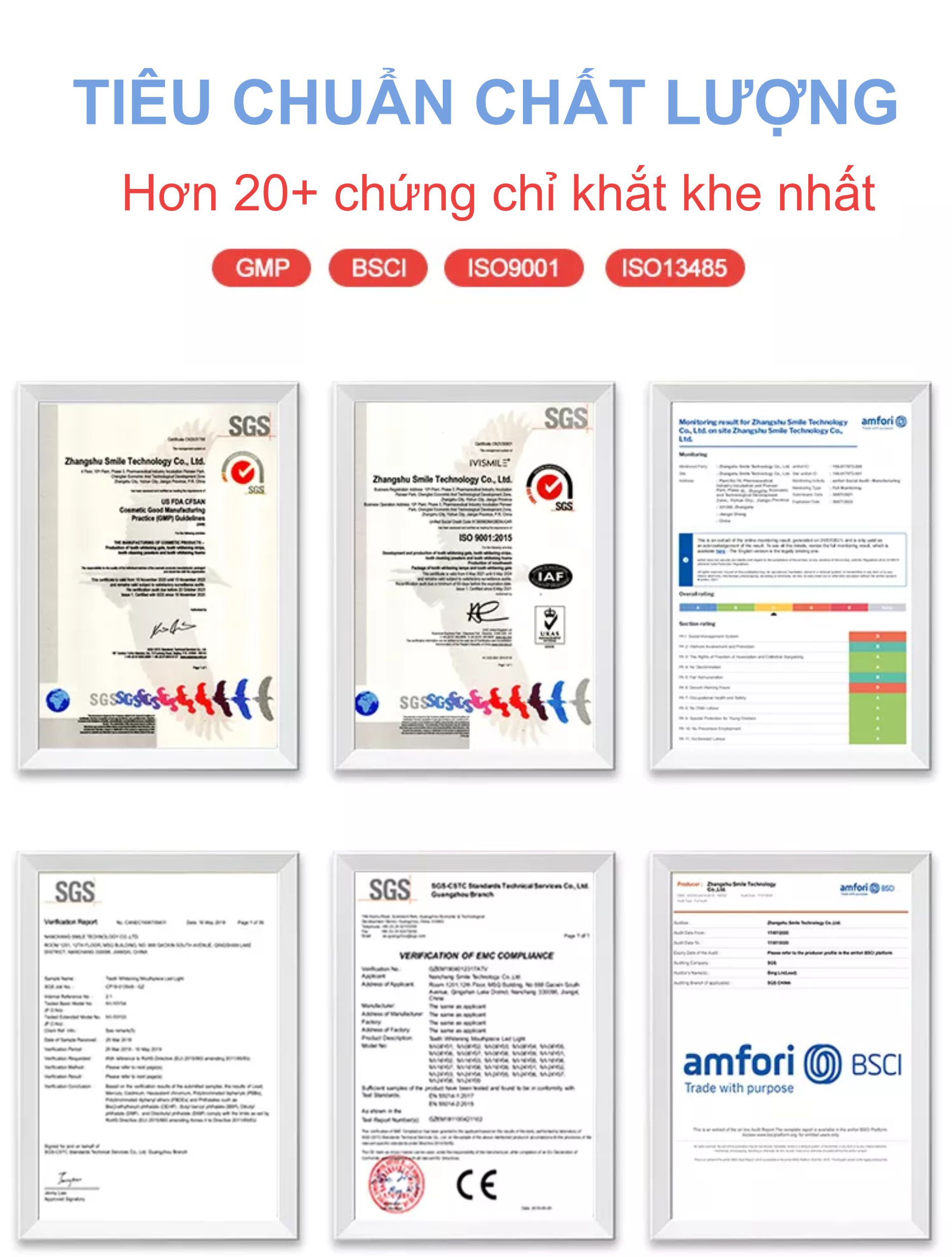 Tiêu chuẩn SGS cho các sản phẩm chăm sóc răng miệng IVISMILE