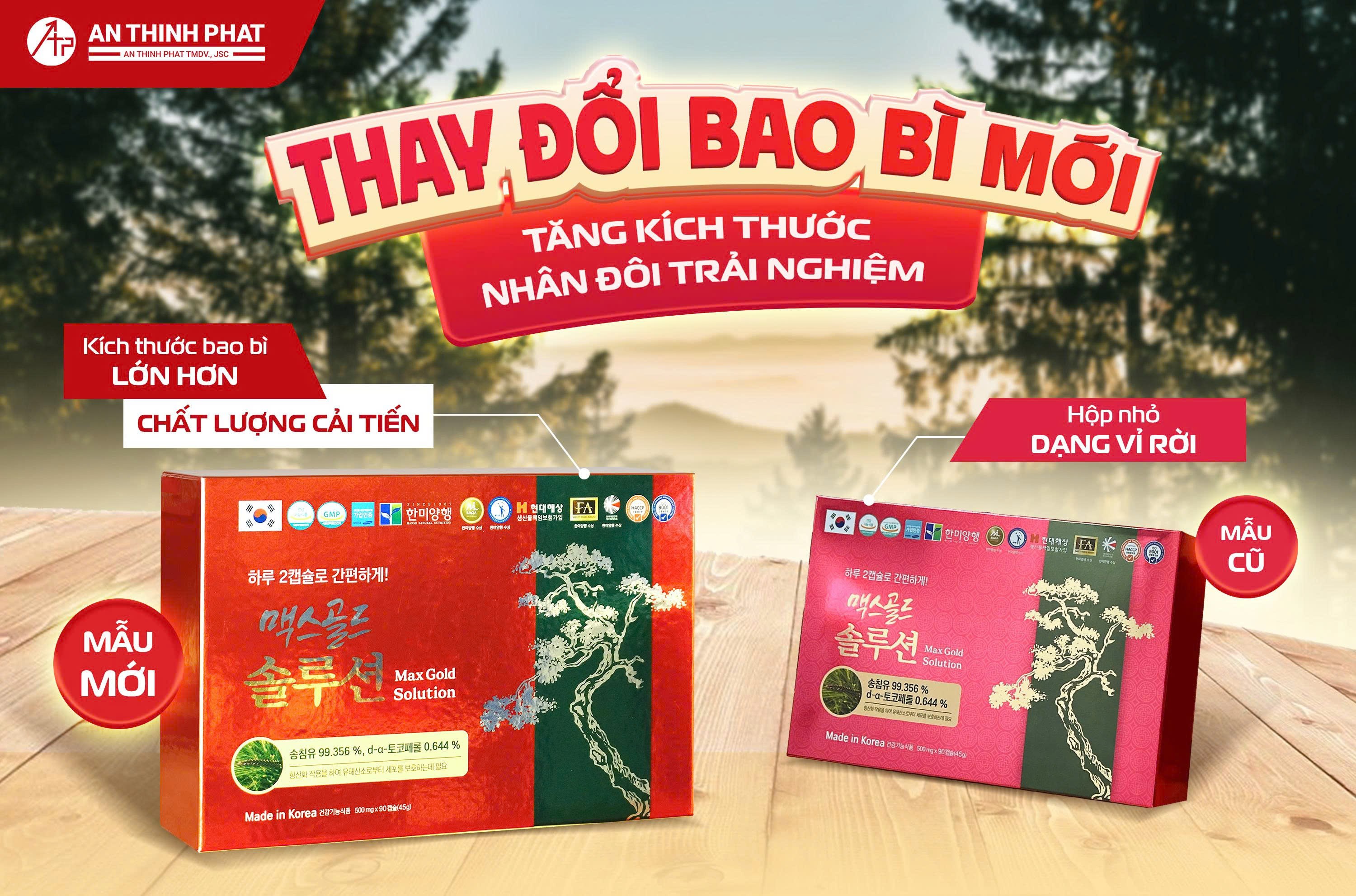 MAX GOLD SOLUTION 90 VIÊN: DIỆN MẠO MỚI, CHẤT LƯỢNG GIỮ NGUYÊN