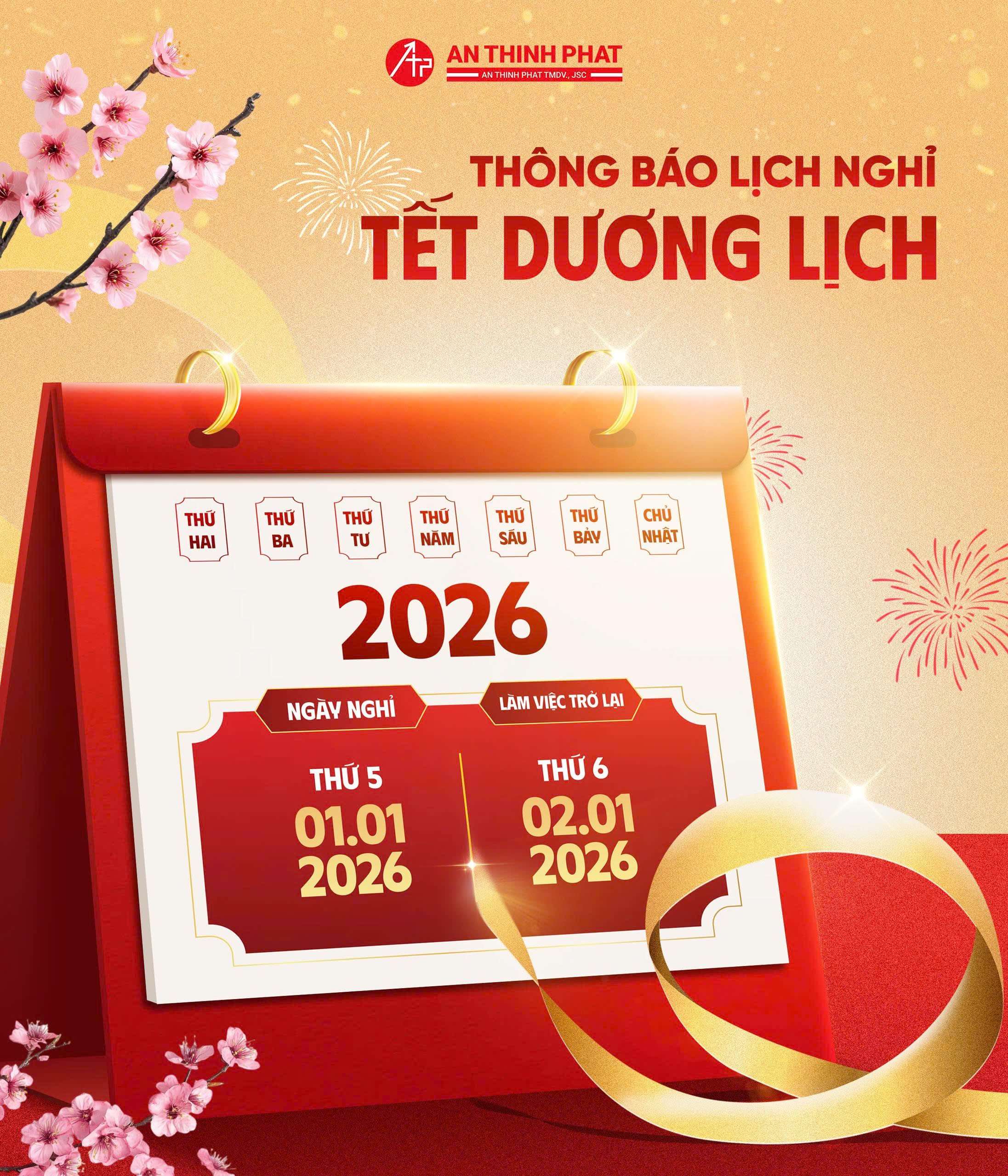 [THÔNG BÁO] Lịch nghỉ Tết Dương lịch 2026