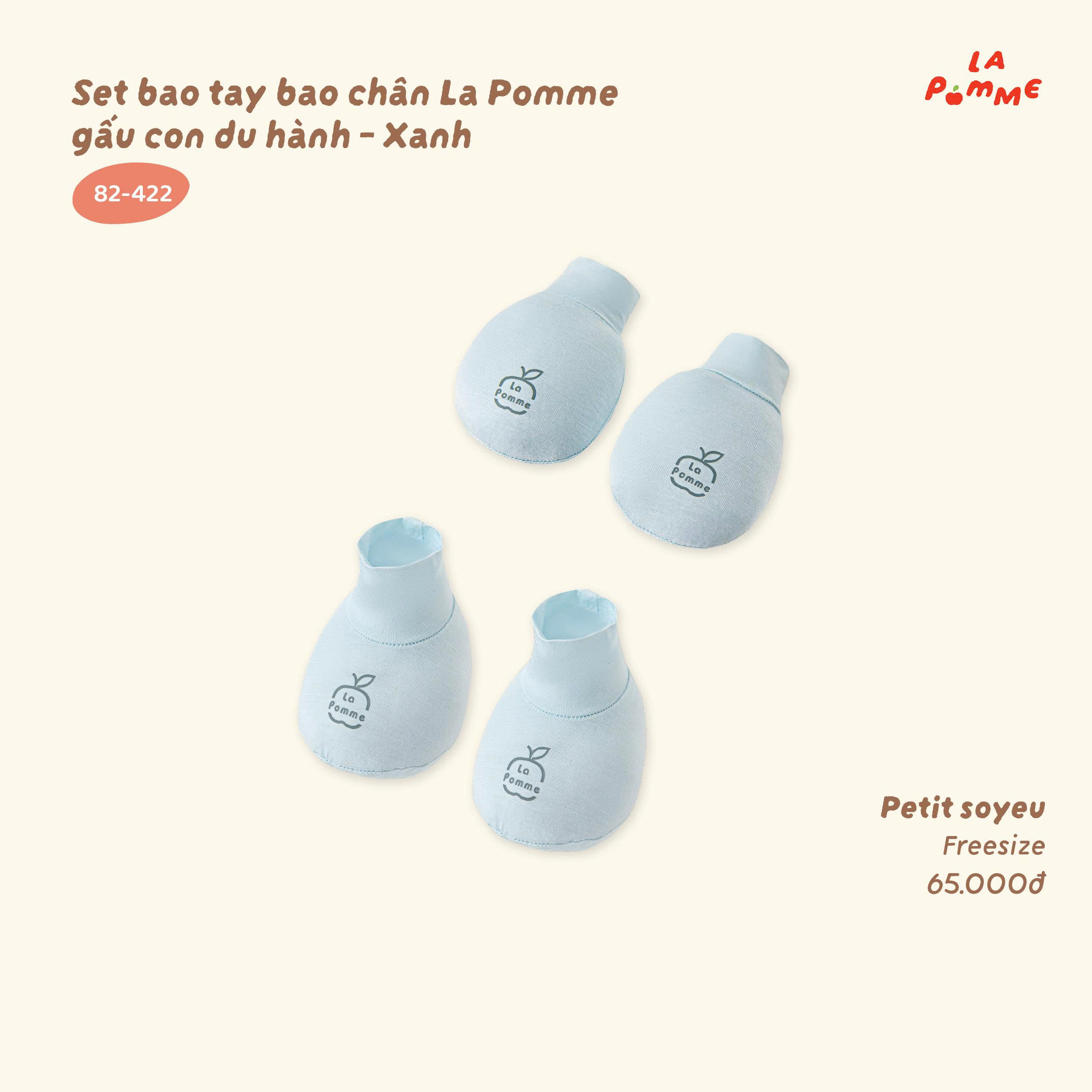 Set bao tay bao chân La Pomme gấu con du hành