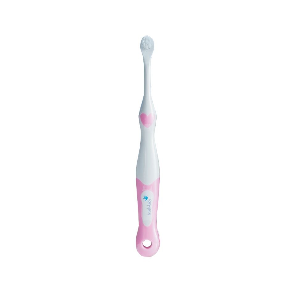 BB.0182 BRB097P Bàn chải đánh răng cho bé Bursh Baby giai đoạn 1 Hồng ( 0- 18 tháng )