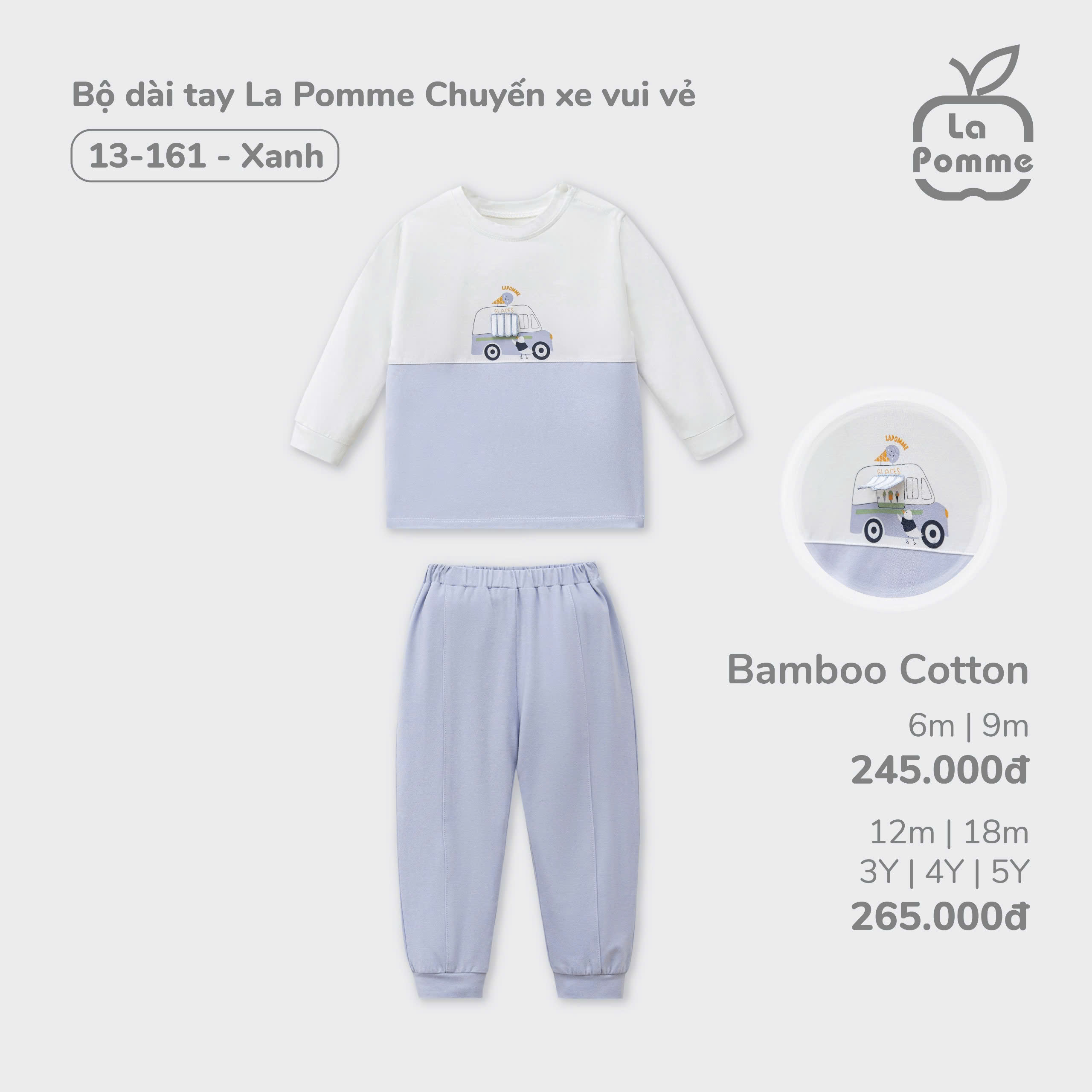 Bộ dài tay La Pomme Chuyến xe vui vẻ