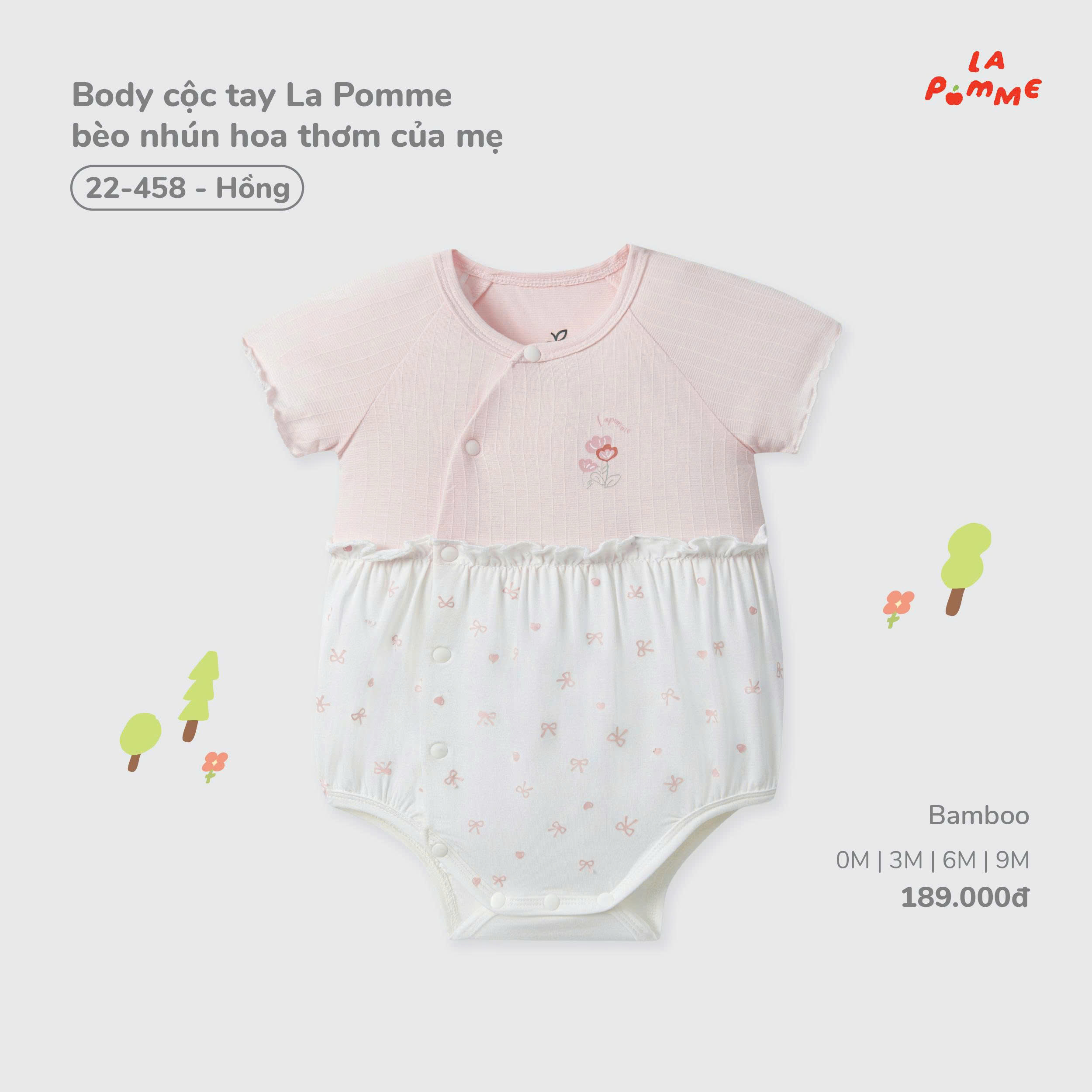 Body cộc tay La Pomme bèo nhún hoa thơm của mẹ 22458