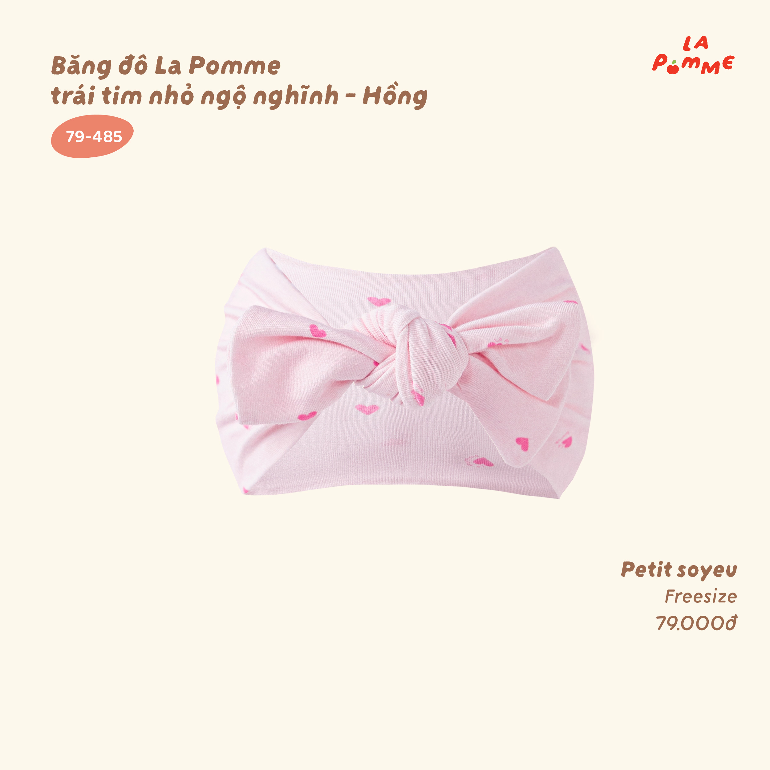 Băng đô La Pomme trái tim nhỏ ngộ nghĩnh
