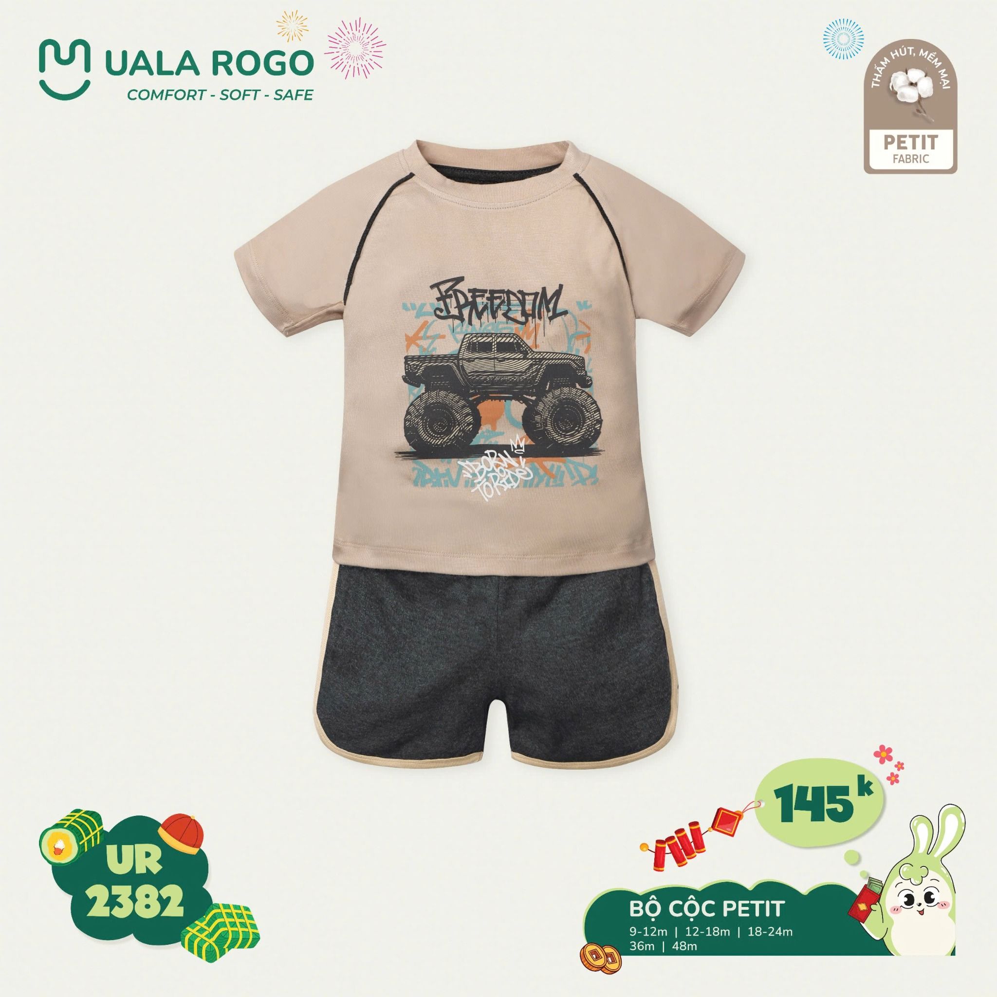 Bộ Cộc Tay Petit Cho Bé UR 2382