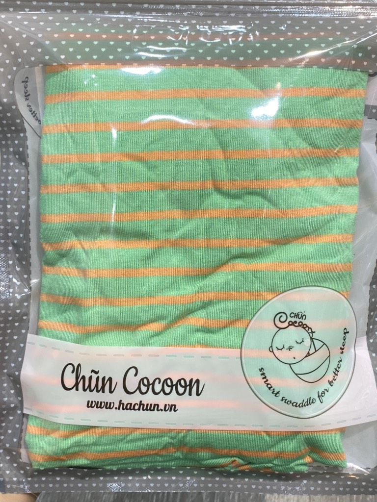 BB.0033 Quấn cổ điển Kẻ cam xanh lá