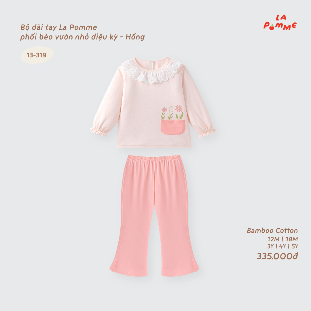 Bộ dài tay La Pomme phối bèo vườn nhỏ diệu kỳ