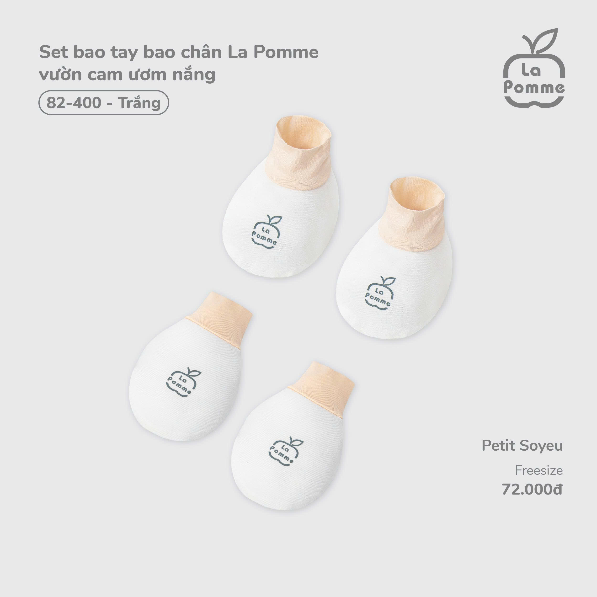 Set bao tay bao chân La Pomme vườn cam ươm nắng