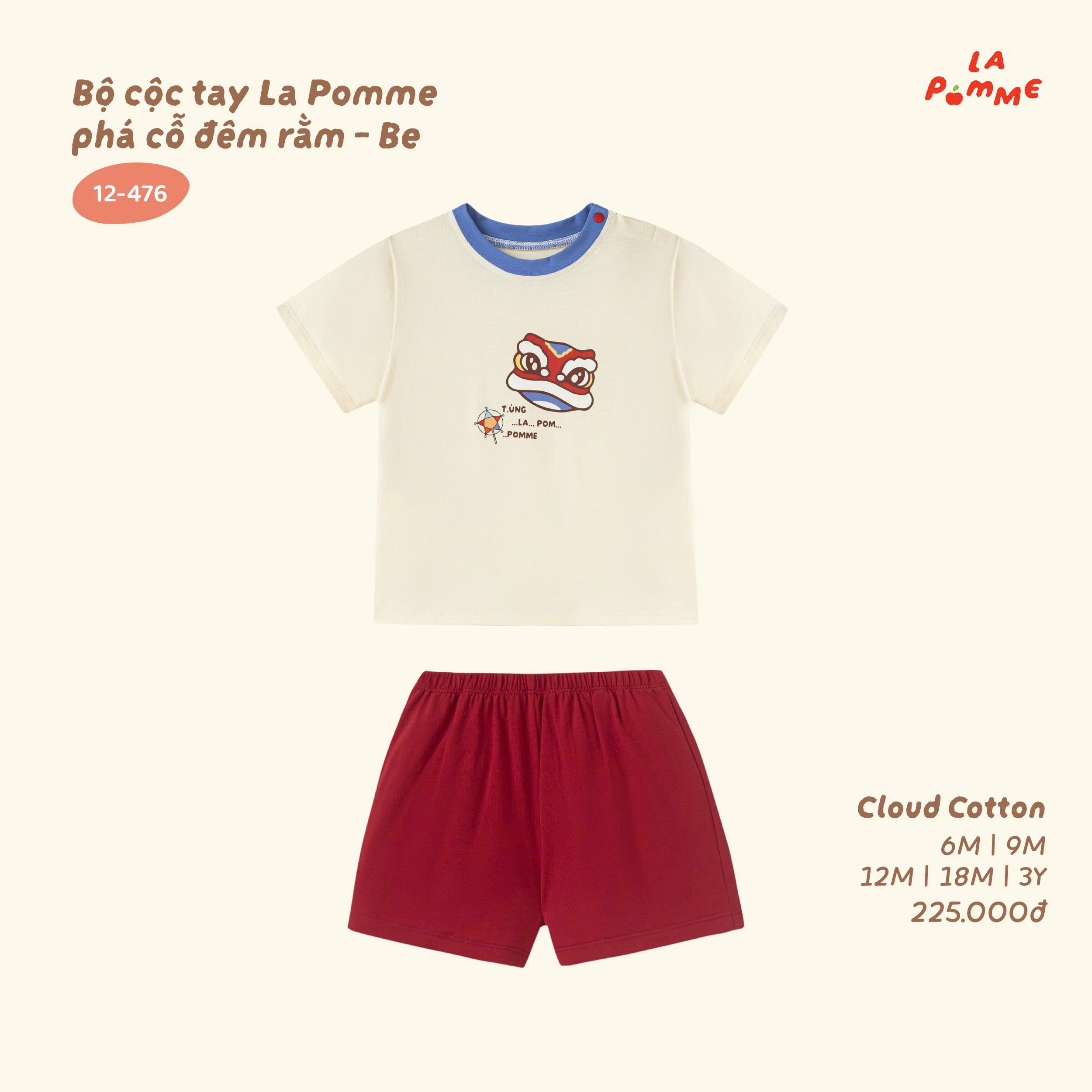 Bộ cộc tay La Pomme phá cỗ đêm rằm