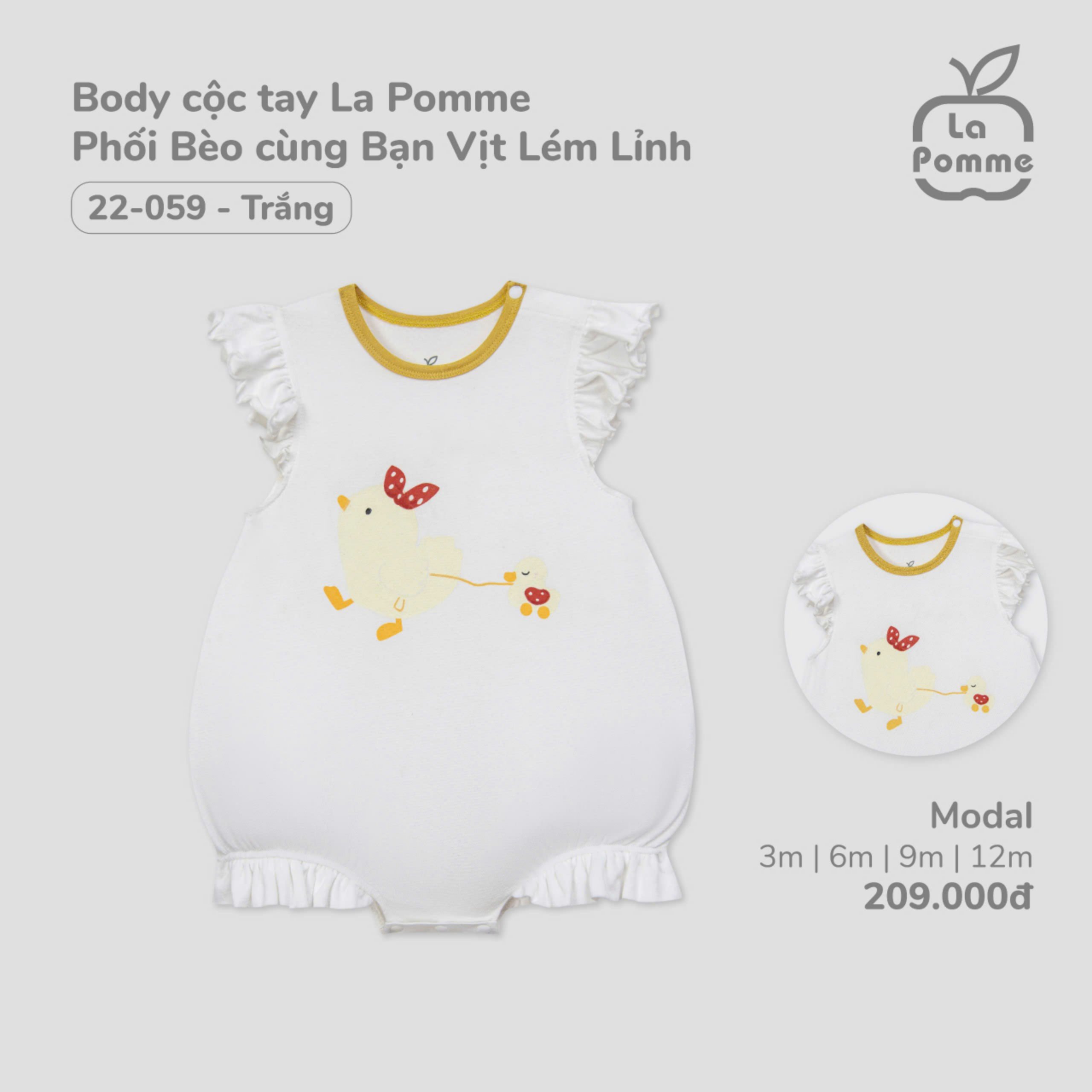Body cộc tay La Pomme Phối Bèo cùng Bạn Vịt Lém Lỉnh 22059