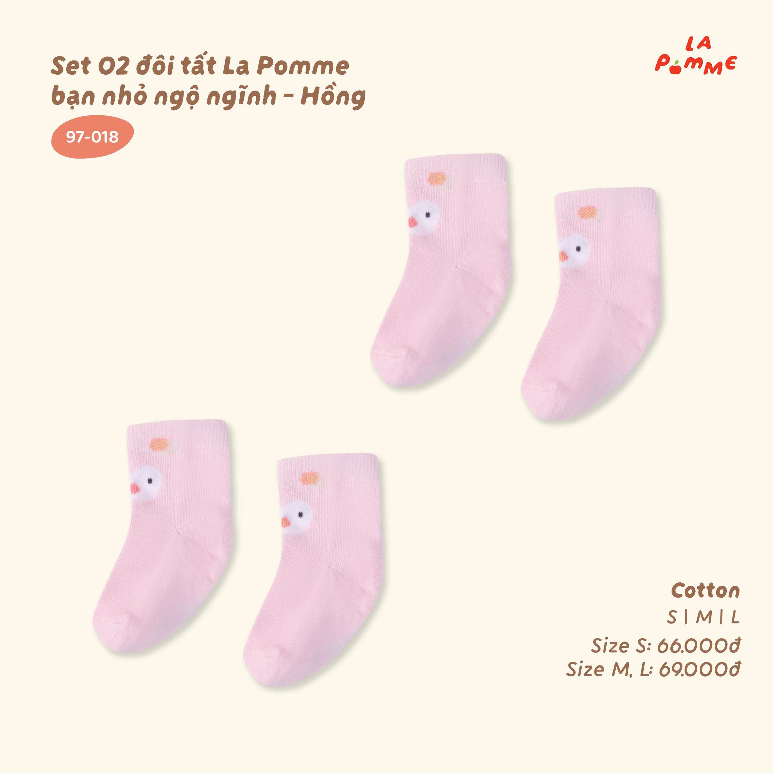 Set 02 đôi tất La Pomme bạn nhỏ ngộ ngĩnh