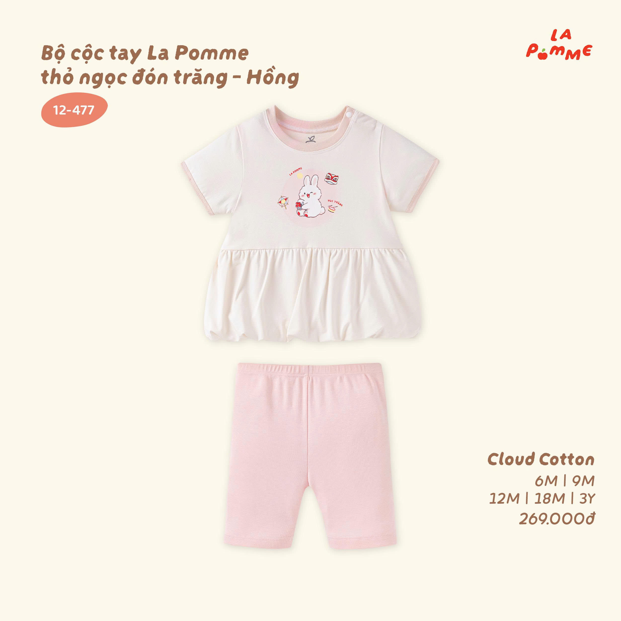 Bộ cộc tay La Pomme thỏ ngọc đón trăng