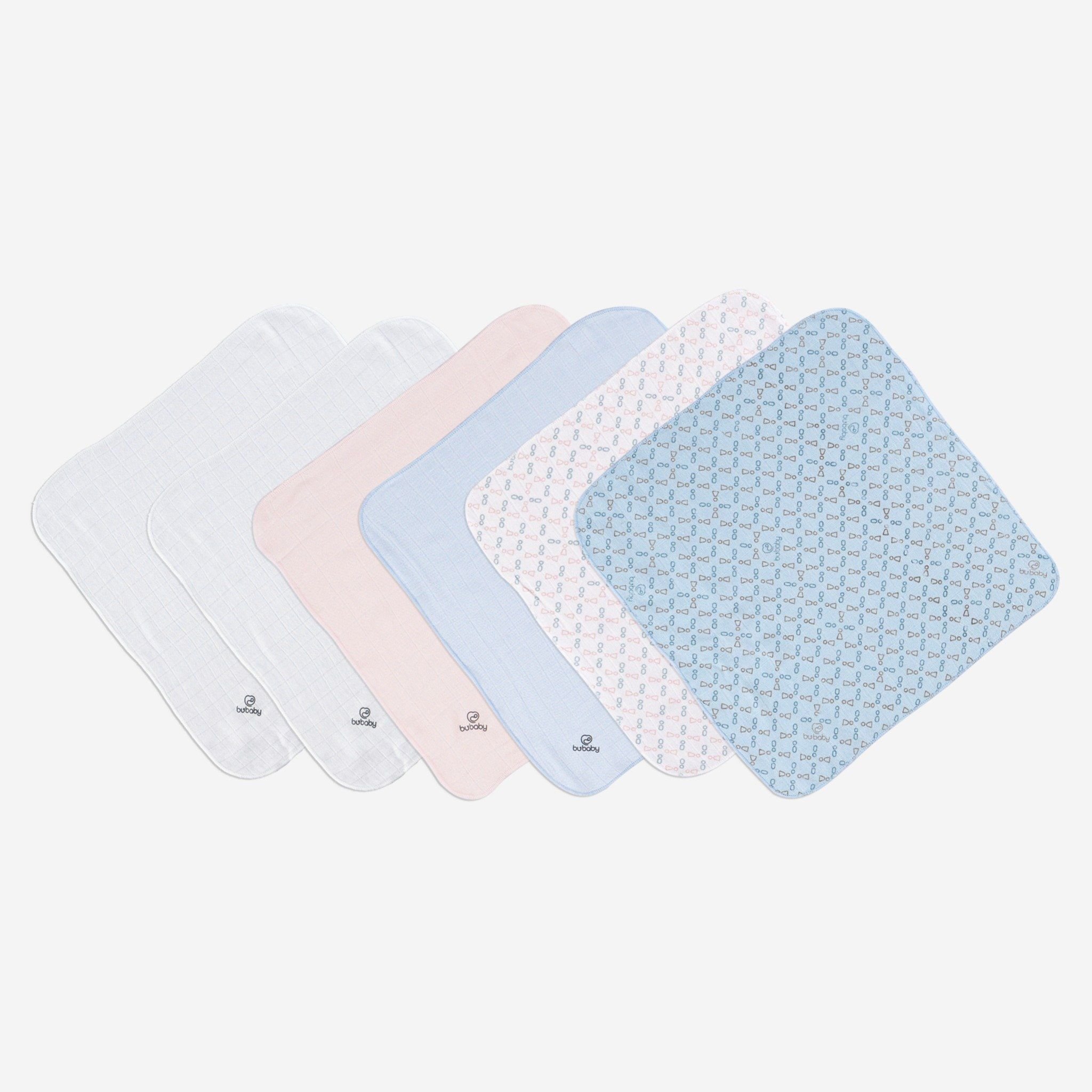 Set khăn sữa muslin Mix màu pack 6