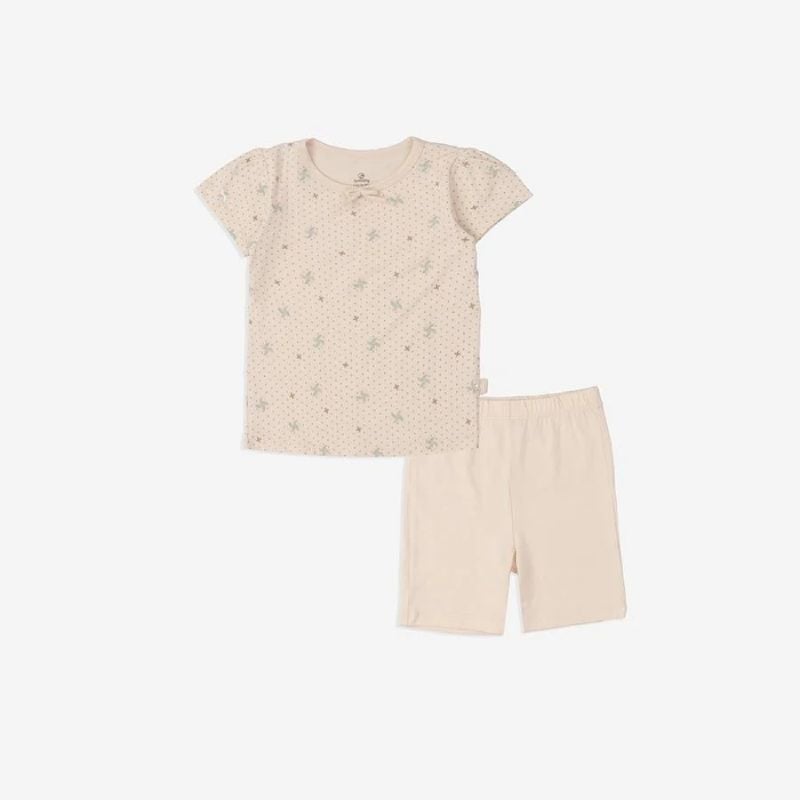 Bộ ngắn tay cổ tròn bé gái Gami BBB1304BG