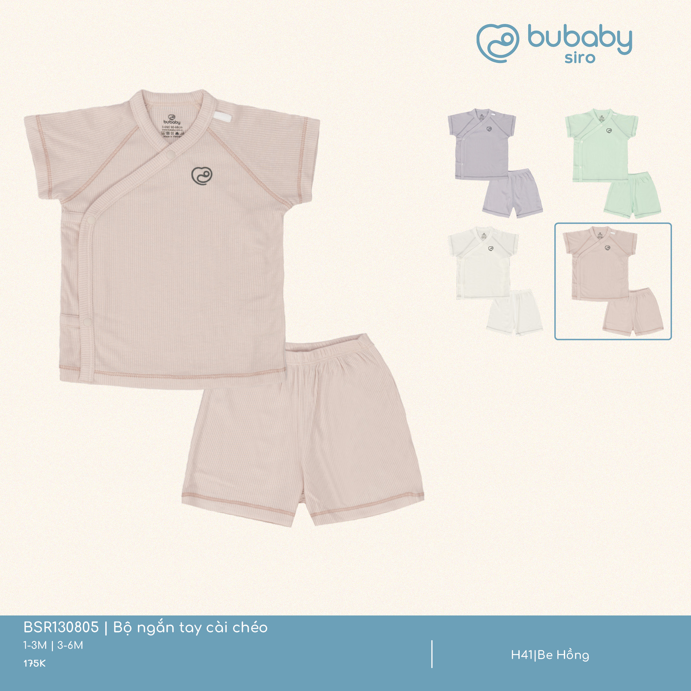 Bộ Ngắn Tay Cài Chéo Bubaby BSR130805