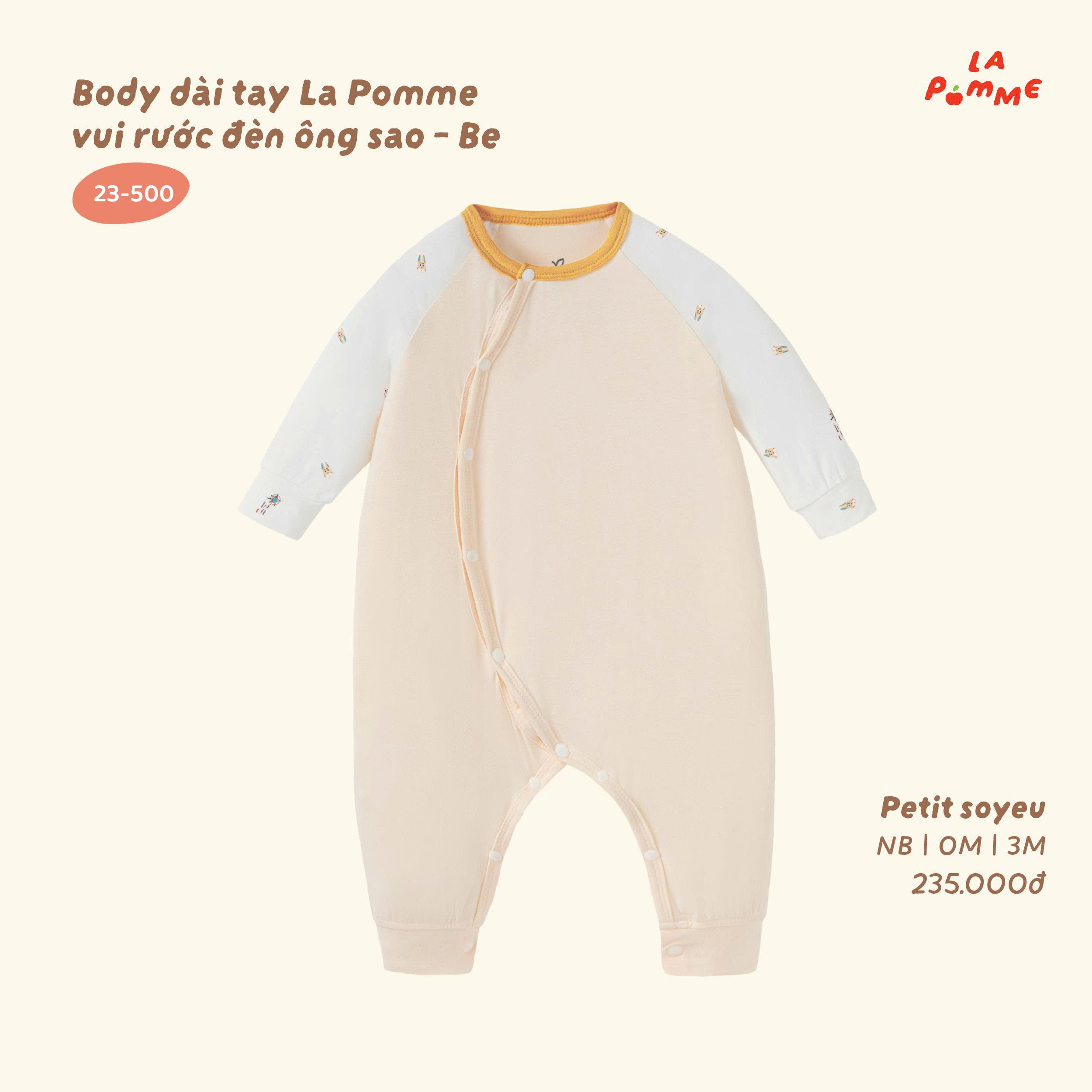 Body dài tay La Pomme vui rước đèn ông sao