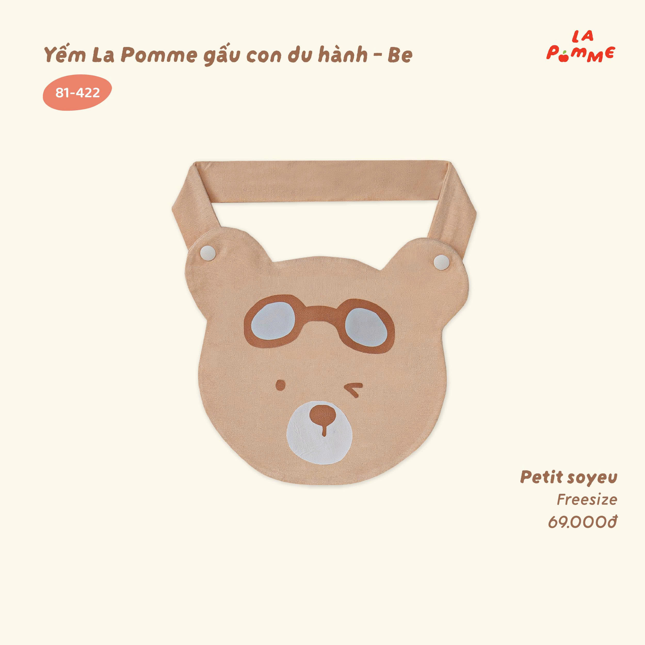Yếm La Pomme gấu con du hành