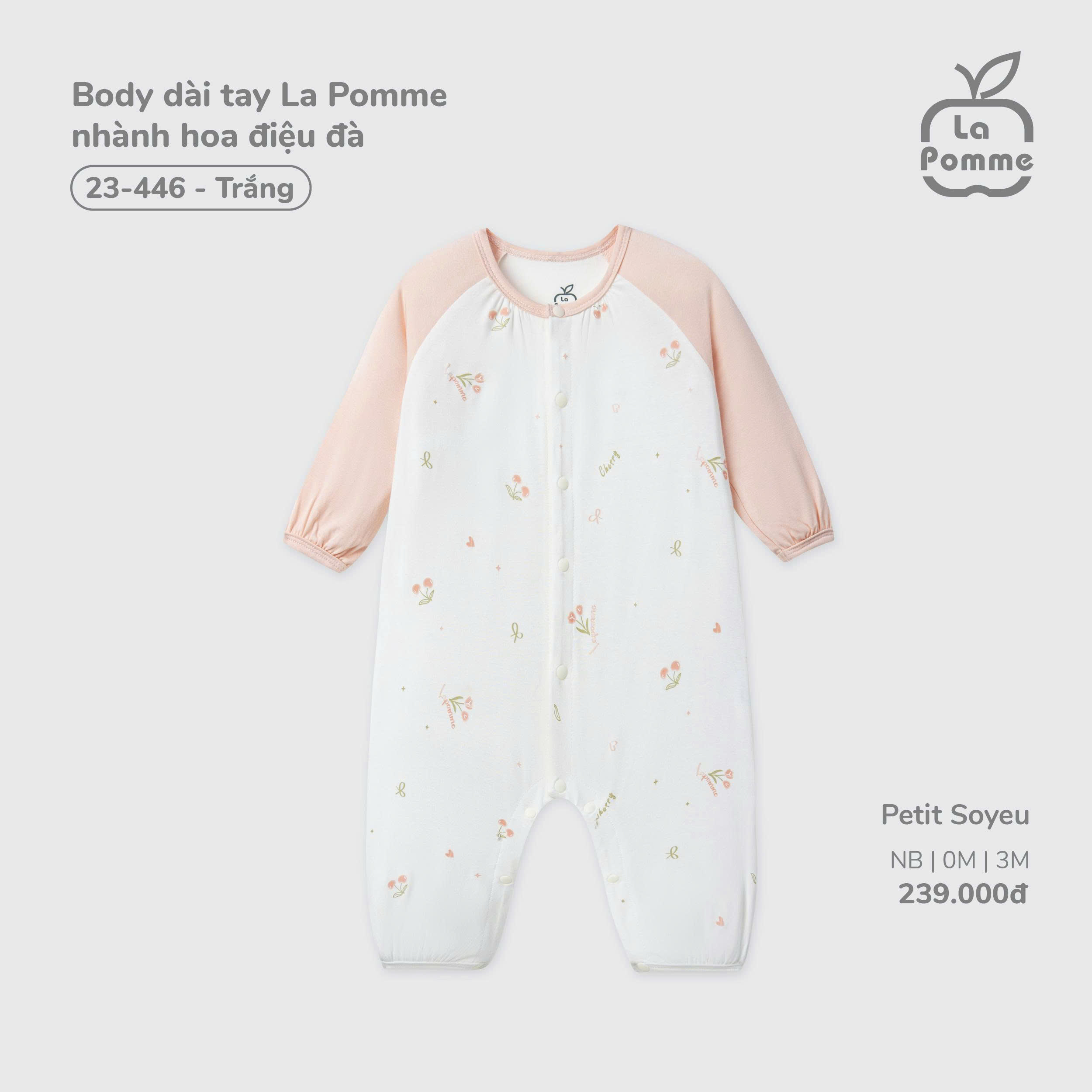 Body dài tay La Pomme nhành hoa điệu đà