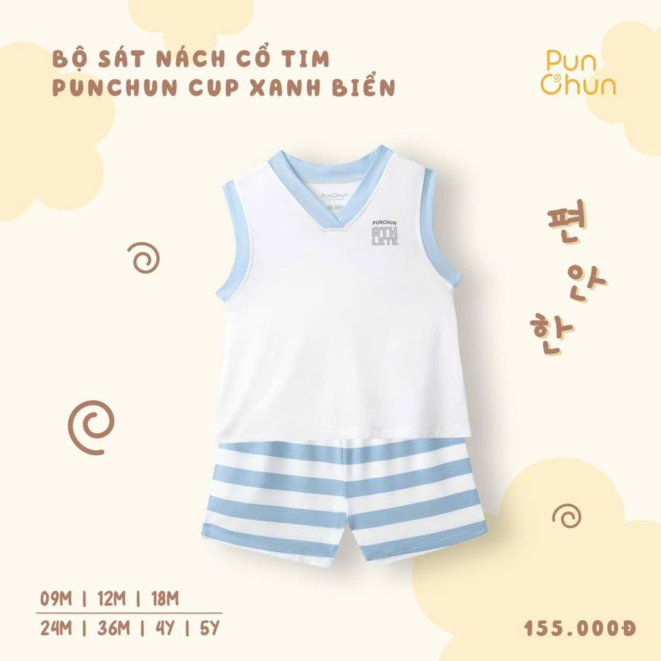 Bộ sát nách cổ tim Punchun Cup K2BS2326
