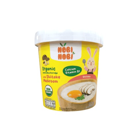 Thực phẩm bổ sung cháo gạo Jasmine hữu cơ Nobi Nobi vị nấm Shiitake 35g