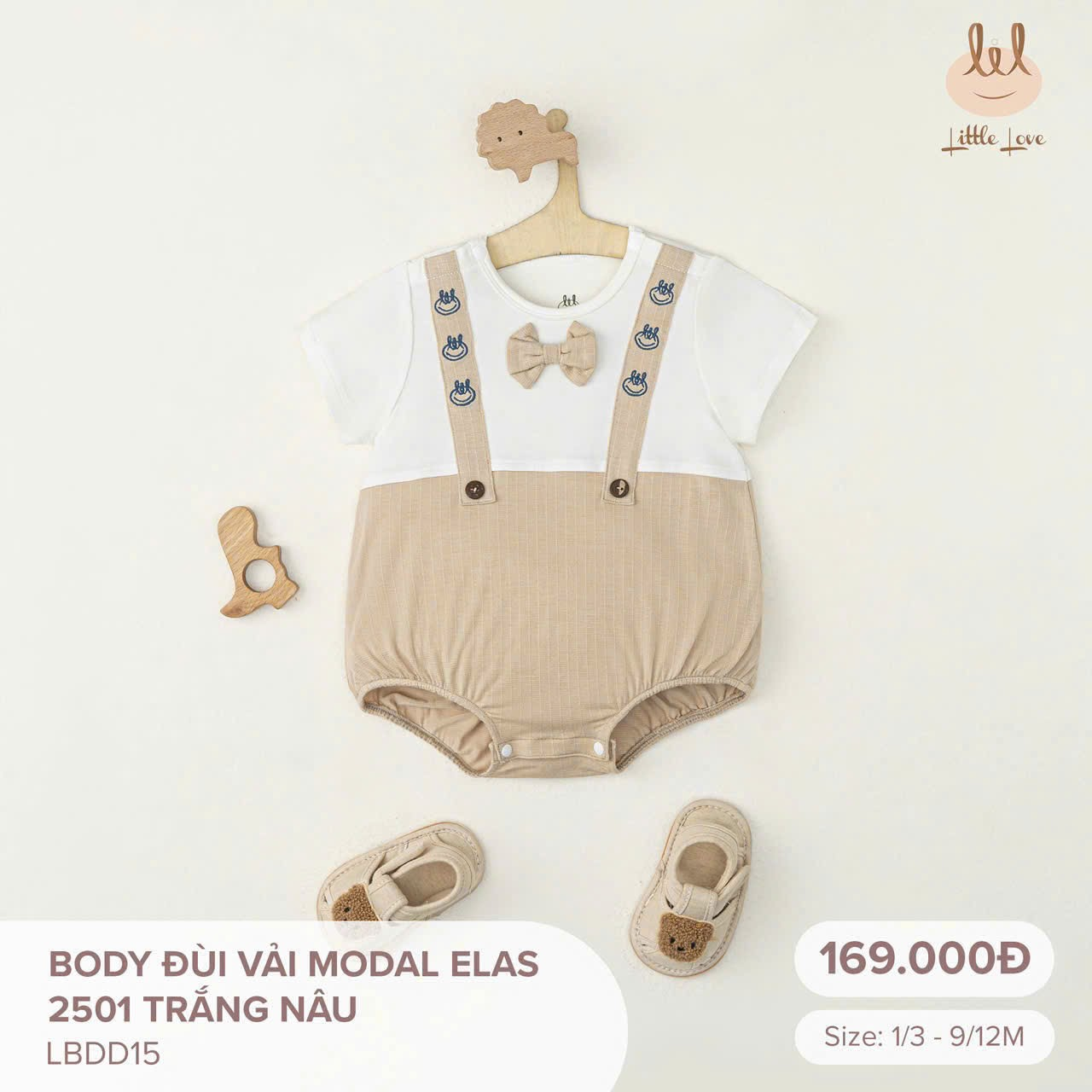 Body đùi vải modal Elas trắng nâu LBDD15